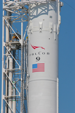 Falcon 9 prior to launch